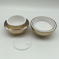 Pot de crème cosmétique acrylique vide en forme de boule d'or 50g/pots à ongles en acrylique/récipient de crème de soins de la peau