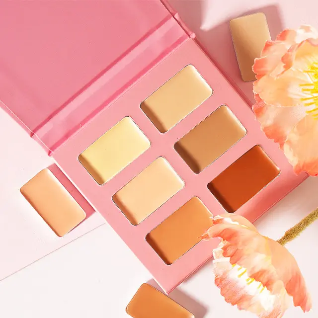 Gros Logo Personnalisé Vegan Grand Carton Paillettes Fard À Paupières Pigment Maquillage Ombre À Paupières Blush Palette Saisons Conteneur Avec Logo