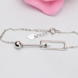 Accessoires de bijoux DIY en argent S925, style boule, plateau vide personnalisé pour femmes, incrusté de perles, charme tendance pour bracelet - Product Image 4