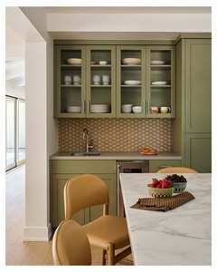 버몬트 베스트 셀러 주방 가구 단단한 나무 주방 캐비닛 싱크대와 현대 석영 돌 조리대 주방 캐비닛 세트 - Product Image 2