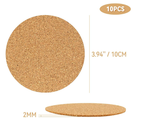<span class=keywords><strong>Sous</strong></span>-verres ronds <span class=keywords><strong>en</strong></span> <span class=keywords><strong>liège</strong></span> au design moderne, diamètre 4 pouces, épaisseur 3 mm, autocollants, fournitures de bricolage - Product Image 3