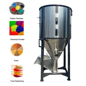 Vertical Resin Mixer With Three Viewing Windows And Air Dryer Pp Plastic Pelle Mix Dryer System
