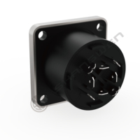 Connecteur de haut-parleur extrêmement robuste à 8 broches en métal argenté à 8 broches pour l'électronique audio-vidéo en alliage de laiton