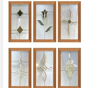 Vente en gros d'inserts de <span class=keywords><strong>verre</strong></span> décoratifs biseautés pour portes, vitraux artistiques pour portes d'entrée, en laiton et zinc, isolés et sur mesure - Product Image 1