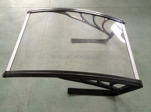 Polycarbonate solid/hollow sheet <strong>window</strong> awnings/outdoor canopy <strong>plastic</strong>/aluminium brackets - Product Image 5