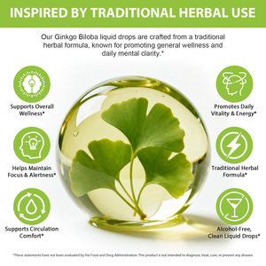 Жидкие добавки Гинкго Билоба под собственной торговой маркой (OEM) для улучшения работы мозга: натуральный травяной экстракт листьев Гинкго Билоба в каплях - Product Image 5