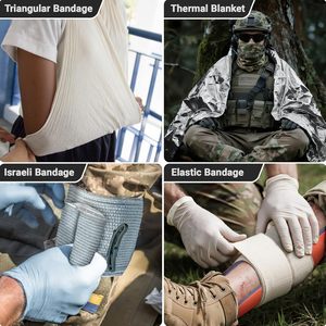Kit de premiers secours pour traumatismes, avec patchs pré-emballés compatibles MOLLE et personnalisables, comprenant des seals thoraciques et des bandages israéliens, pour l'arrêt des saignements - Product Image 3