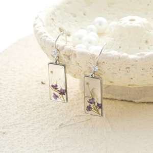 <span class=keywords><strong>Orecchini</strong></span> Pendenti Artigianali Boho in Resina con Fiori Secchi, Cristallo Trasparente Vintage, Placcati in Oro 18K per Donne - Product Image 2