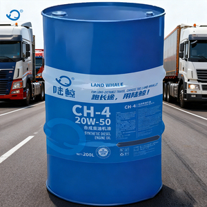 LAND WHALE Huile de nettoyage pour <span class=keywords><strong>moteur</strong></span> <span class=keywords><strong>diesel</strong></span> entièrement synthétique 200L Conteneur métallique Certifié 20W-50 API CH-4 Huile pour moto - Product Image 2