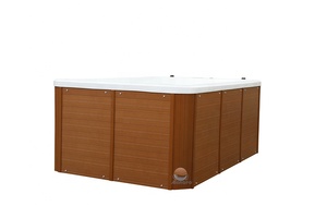 Vente en gros usine : Spa carré moderne autoportant en acrylique avec hydromassage et drain pour piscine extérieure - Product Image 5