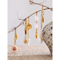 JINYOU 3541 été en acier inoxydable antirouille accessoires de vacances océan Style naturel coquille poitrine chaîne goutte Bikini bijoux