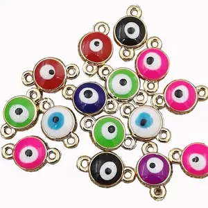 Mixed Metal Enamel Devil Eye Pendants Charms Beads For DIY Bracelets Necklaces Earrings Anklets Jewelry Making Crafts