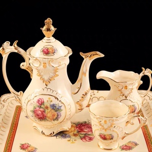 Promotion of British Luxury Embossed Yellow Afternoon Tea Ceramic Tea <b>Set</b> - Product Image 4