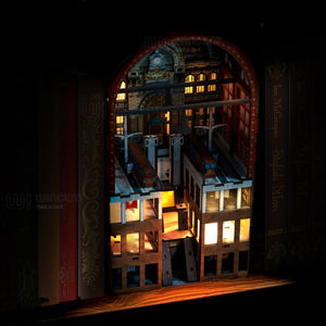 Double Scenes Design Home Decor Decorative Handcraft Serre-livres <span class=keywords><strong>diy</strong></span> doll house book nook 3d puzzles en bois - Product Image 5