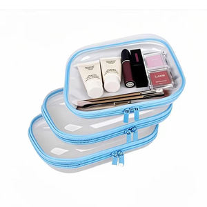 <span class=keywords><strong>Pochette</strong></span> à cosmétiques en PVC à fermeture éclair avec logo personnalisable <span class=keywords><strong>Pochette</strong></span> à maquillage transparente étanche en PVC - Product Image 3