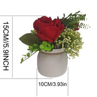 Plante Artificielle en Pot Rose, Fleurs Artificielles Mini Bonsaï en Soie, Décoration d'Intérieur, Centre de Table, Vente en Gros Sans Déchets