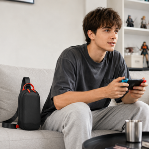 Borsa a Tracolla per Console Nintendo <span class=keywords><strong>Switch</strong></span> con Tasche per Schede di Gioco, Resistente con Cerniera, per Viaggi, Sport e Attività all'Aperto - Product Image 5