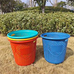 Laundry <b>Basket</b> Round Plastic <b>Stackable</b> Storage <b>Basket</b> For Clothes Organizer Household Use - Product Image 4