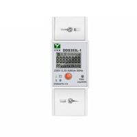 Estático monofásico módulo dual DC carril DIN LCD pantalla tarifa kWh metros