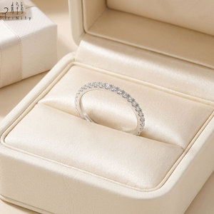 Hong Kong Supplier Classic Customized Eternity Band Fine Jewelry Wholesale 18K White Gold Natural Diamond Brilliant Cut <b>Ring</b> - Product Image 4