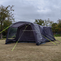 Glamping, camping familial de luxe, tente pneumatique imperméable quatre saisons, abri gonflable, trois chambres et salon