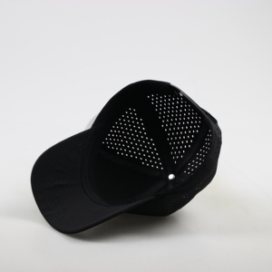 หมวกกอล์ฟกีฬาแบบมีโลโก้ยาง 5-6 แผง ขายส่ง หมวกเบสบอลแบบเรียบ กันน้ำ เจาะรูด้วยเลเซอร์ - Product Image 5