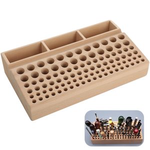 Porte-outil 98 trous professionnel en bois <span class=keywords><strong>maroquinerie</strong></span> support organisateur avec 3 fentes différentes tailles support pour différents outils - Product Image 6