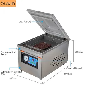 Household Small Bench Vacuum Machine For Dry Food Small Footprint Air Tight Vacuum Packaging Sealing Machine