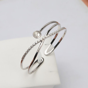 Brazalete de Plata S925 para Mujer, con Perlas de 9-11 mm, Diseño Elegante, Pieza Sólida para Joyería DIY, Bandeja de Accesorios, Brazaletes y Pulseras de Cristal Semi Precioso - Product Image 2