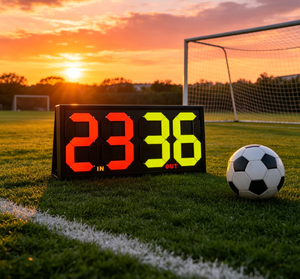Tabellone Segnapunti Elettronico Portatile a 4 Cifre con Doppia Faccia e Cambio Manuale per Partite di Calcio - Product Image 1