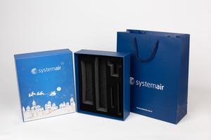 Bolsa de compras de lujo impresa personalizada con brillo en relieve y acabado de lámina y asas de cinta - Product Image 4