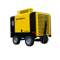 400 CFM 12 bar Compresseur d'air diesel à vis Moteur diesel Compresseur d'air mobile à vis diesel portable
