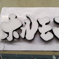 YIJIAO Enseignes personnalisées fiables en acrylique, lettres lumineuses à éclairage frontal avec bord biseauté, lettres en relief sur mesure pour l'immobilier
