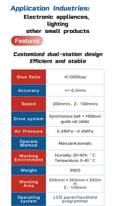เครื่องจ่ายกาวปลายป้องกันการอุดตันที่แม่นยำสำหรับการซ่อมแซมอุปกรณ์อิเล็กทรอนิกส์ PCB งานร้อนละลายไซยาโนอะคริเลทเคสไม้ละลายด้วยความร้อน - Product Image 6