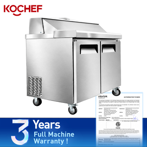 Tavolo Refrigerato Commerciale da 470L per Preparazione Cibo, Banco Frigo per Sandwich, Insalate e Pizza in Acciaio Inox R290 con Vaschette GN, Certificato ETL - Product Image 1