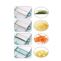 Multifunctionele plastic handmatige mandoline groente- en fruitsnijder, kaasschaaf