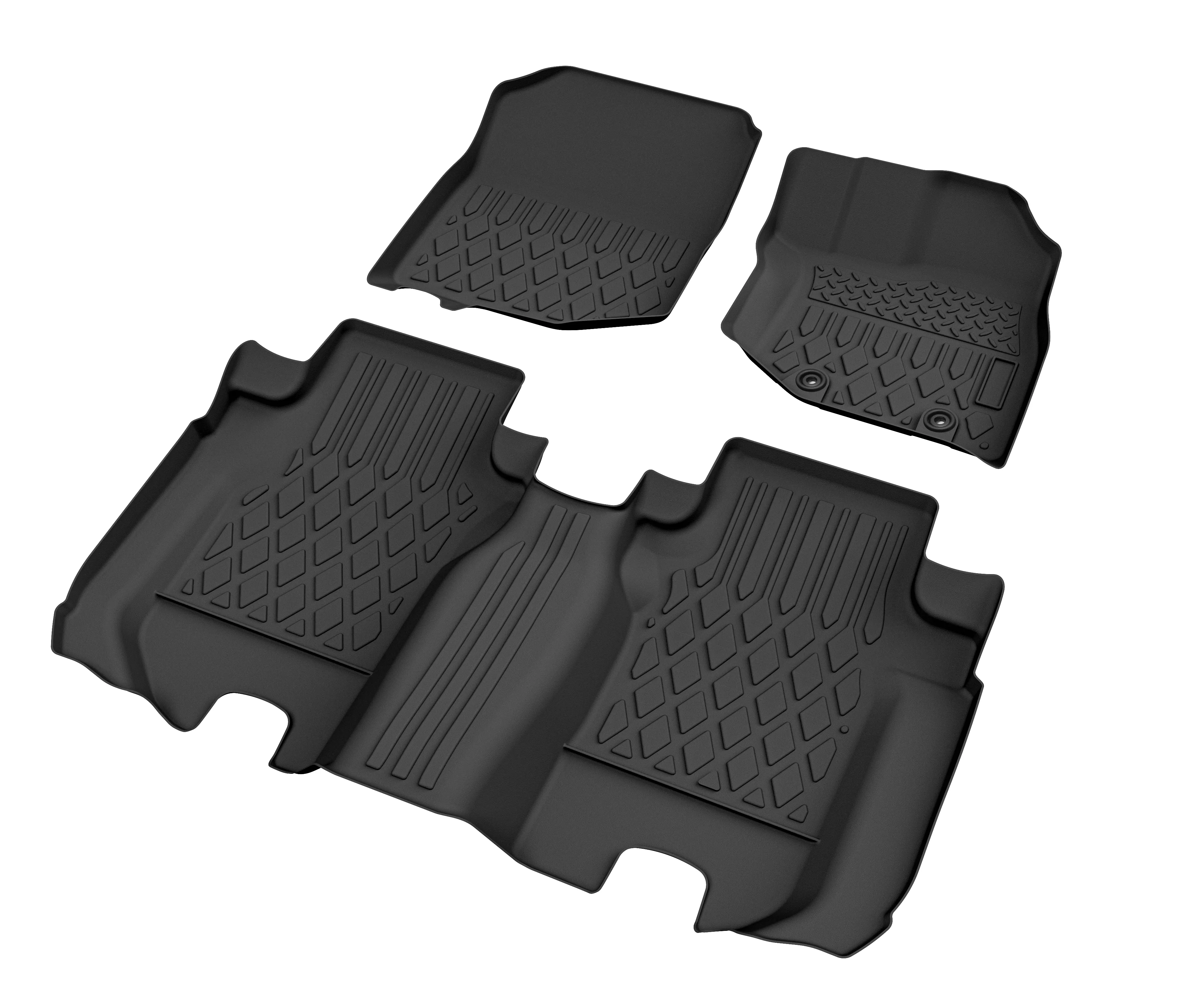 Accessoires Auto tapis de sol de voiture TPE 3D tous temps pour Wrangler Unlimited Rubicon (uniquement JK) tapis de voiture doublures de coffre