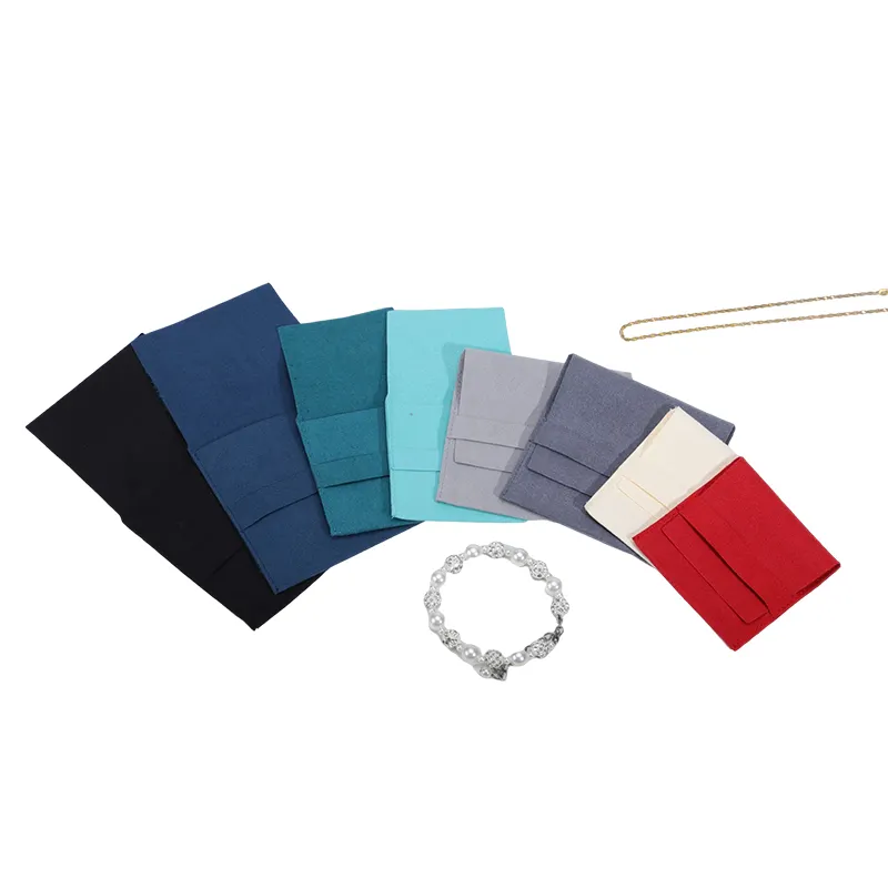 Hanhong wholesale custom gift bag flip velvet flannel jewelry storage bag gift bag with custom logo