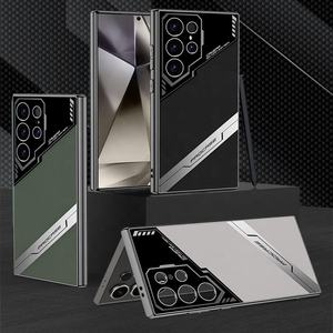 Funda anticaída galvanizada de Color sólido para <span class=keywords><strong>Samsung</strong></span> S24 Ultra Jazz, nuevo diseño, funda protectora para teléfono móvil, cuero liso - Product Image 2