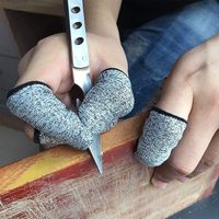 Cunas de dedos resistentes a cortes HPPE, protectores de mangas para dedos, cubiertas reutilizables para dedos, cunas de protección para trabajo de cocina
