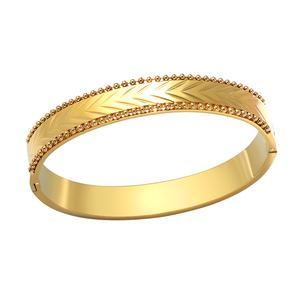 Joyería de moda, brazalete de diseño de flecha <span class=keywords><strong>Simple</strong></span> de oro de 18 quilates chapado fino para mujer, hombre, números romanos, brazalete de acero inoxidable CZ - Product Image 1