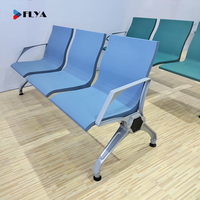 Banc d'attente FLYA personnalisé pour aéroport, salon VIP, terminal, salle d'attente, réception, avec structure en poutre, 2, 3, 4 ou 5 places, en PU