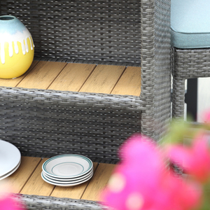 OSMEN Monterey Comptoir de bar extérieur en <span class=keywords><strong>aluminium</strong></span> poly-bois Table de bar <span class=keywords><strong>pour</strong></span> jardin et <span class=keywords><strong>terrasse</strong></span> - Product Image 4