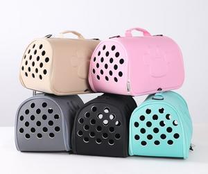 Şeffaf çok delikli nefes kedi sırt çantası moda katlanabilir köpekler için katlanabilir seyahat özelliği ile evcil hayvan taşıyıcı - Product Image 6