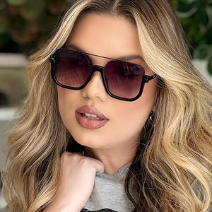 2025新着ダブルブリッジハーフリムメタルフレームアンチブルーライトサングラス男性と女性のための流行のUV保護ユニセックス - Product Image 4