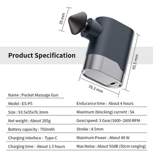 OEM Mini Portable Home Outdoor Gym Deep Tissue Fascial Gun <strong>Massager</strong> Body Electric Vibration Muscle Handheld - Product Image 6