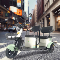 Vélo électrique hybride de nouveau Style pour adultes 48v Tricycle à trois roues moteur central engrenages à 3 vitesses alimentation batterie plomb-acide