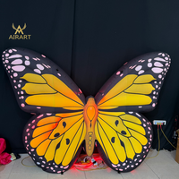Costume gonflable papillon magnifique et facile à installer pour défilés, fêtes, spectacles scolaires et déplacements