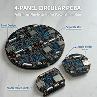 Carte PCBA de caméra IPC circulaire 553-4P2, panneau 4-en-1, WiFi, carte CCTV, HDMI, carte TF, certifiée UL ROHS, usine de PCBA personnalisée avec 15 ans d'expérience