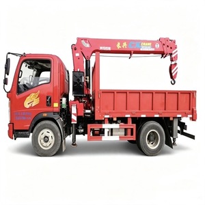Grúa CX CRANE Montada en Camión Rojo, Pluma Telescópica, Sistema Hidráulico, Vehículo de Ingeniería Especial - Product Image 1
